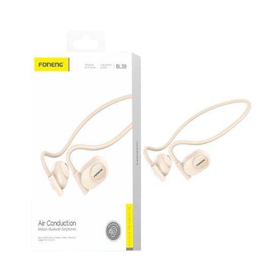 Foneng Wireless Sports Neckband Earphones BL39 Air Conduction Beige